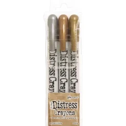 Set Lápices Metallics Distress Crayons Tim Holtz Ranger 01