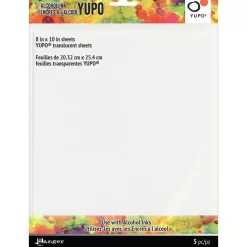 Set papeles Transparentes Alcohol Ink Tim Holtz Ranger 20x25cm