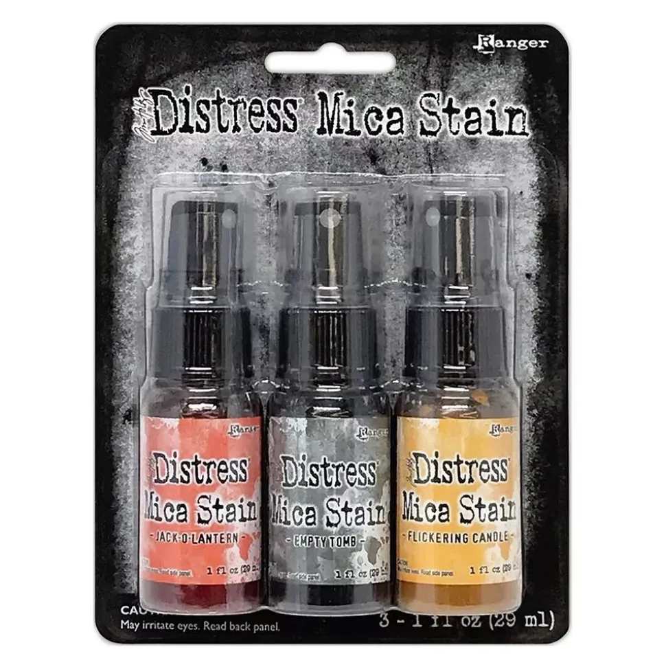 Set Tintas Spray Distress Mica Stain Halloween Tim Holtz Ranger 01 29ml