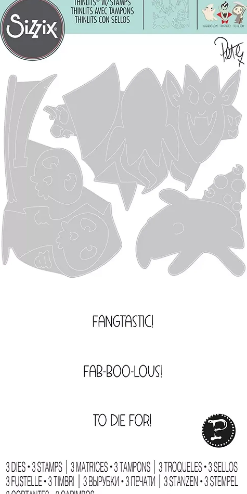 Set Troquel Thinlits + Sellos Spooky Friends Sizzix 666315