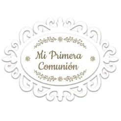 Silueta Cartel mediana Mi primera comunión de Tablero lacado Dayka