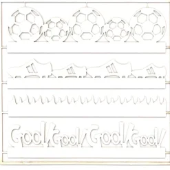 Silueta de cartón Balón, botas, gool Dayka