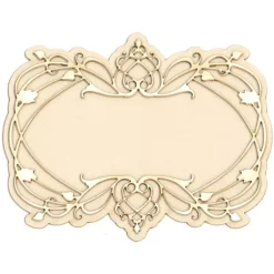 Silueta de cartón Filigrana etiqueta Dayka