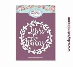 Silueta de cartón Filigrana Libro de Firmas Dayka
