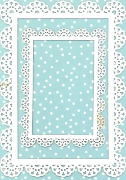 Silueta de cartón Marco con blonda Dayka