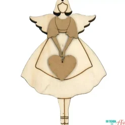 Silueta de DM Angelita corazón mediana - Dayka