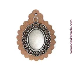 Silueta de madera Bola de Navidad con Camafeo Dayka