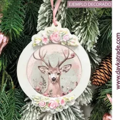 Silueta de madera Bola de Navidad con Resina Dayka