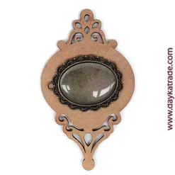 Silueta de madera Mini Bola de Navidad con Camafeo ovalado Dayka