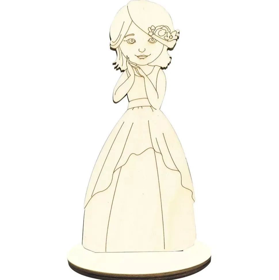 Silueta de madera Niña Comunión Decoman