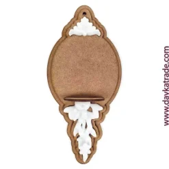 Silueta DM Bola de Navidad con repisa y resina blanca Dayka