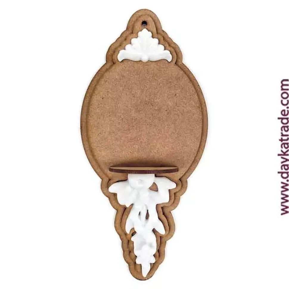 Silueta DM Bola de Navidad con repisa y resina blanca Dayka