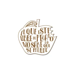 Silueta El que este libre de pecado de Tablero lacado Dayka