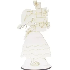 Silueta Niña de comunión con regalos