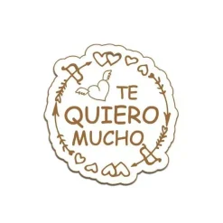 Silueta Te quiero mucho de Tablero lacado Dayka