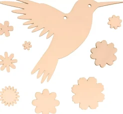 Siluetas de Madera Corona de Colibrí Artemio