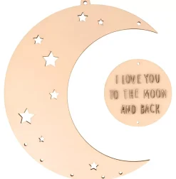 Siluetas de Madera Luna y Estrellas Artemio