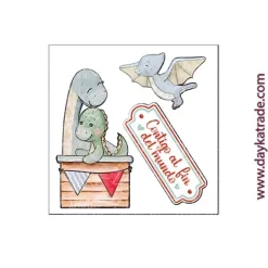 Siluetas DM Pintadas Dinosaurios Puro Amor Azules Dayka