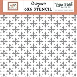 Stencil Geometric Flower Family Echo Park