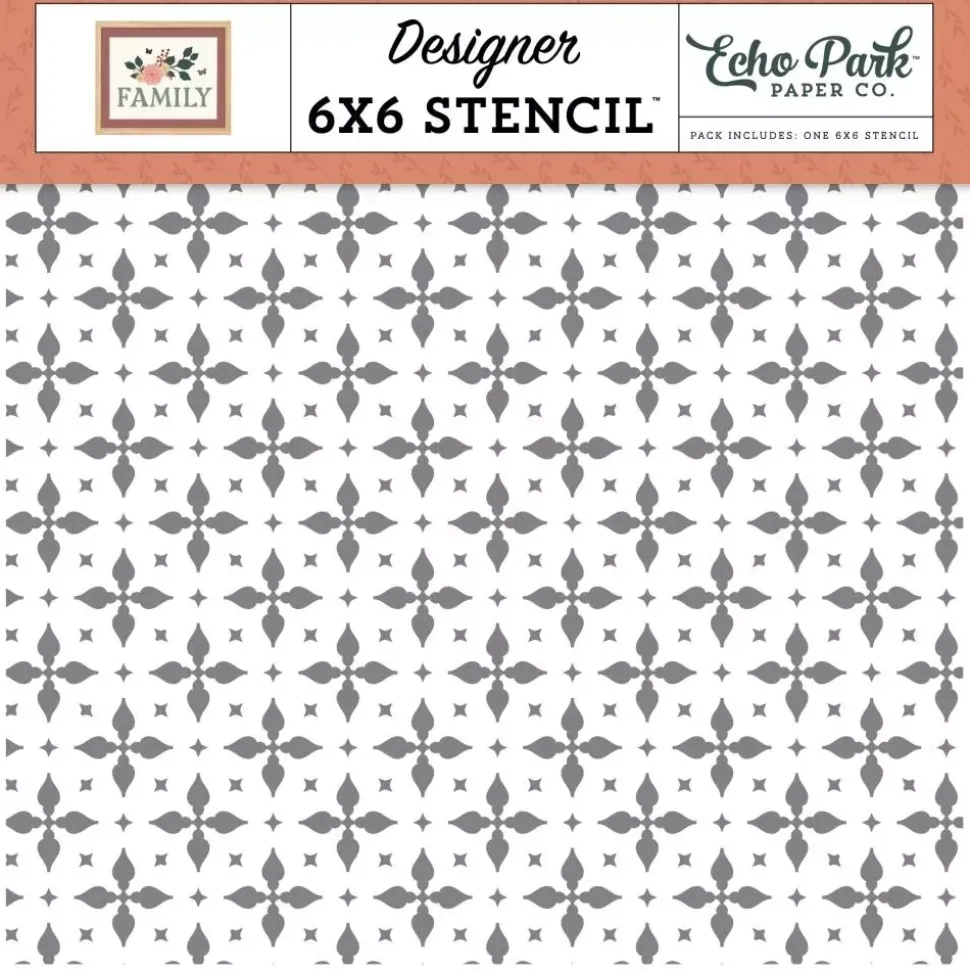 Stencil Geometric Flower Family Echo Park