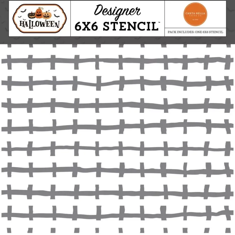 Stencil Spooky Scary Stitch Halloween Carta Bella