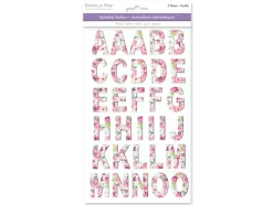 Stickers Abecedario Chipboard Pretty Floral MultiCraft