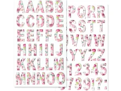 Stickers Abecedario Chipboard Pretty Floral MultiCraft