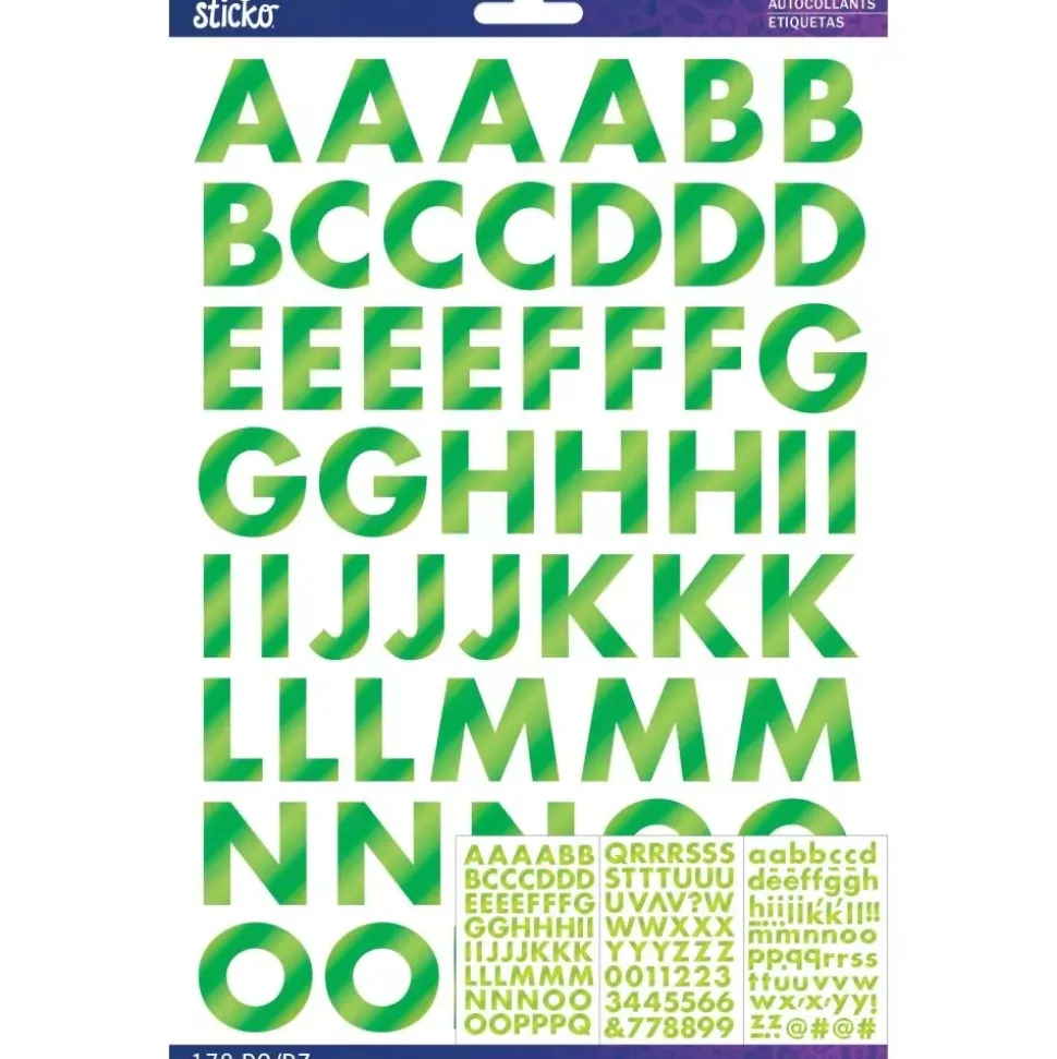 Stickers Abecedario Green Futura Sticko