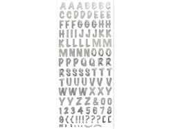 Stickers Abecedario Silver Caps Font MultiCraft