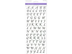 Stickers Abecedario Transparente Black Script MultiCraft