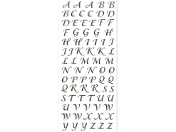 Stickers Abecedario Transparente Black Script MultiCraft