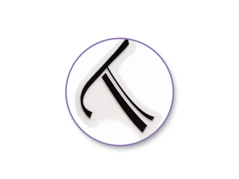 Stickers Abecedario Transparente Black Script MultiCraft