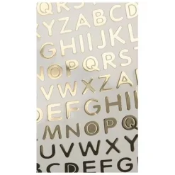 Stickers Alfabeto Mayúsculas Oro Artemio