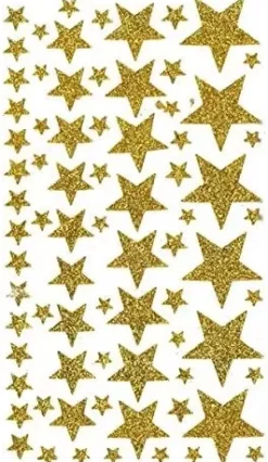 Stickers de Purpurina Estrellas Doradas Artemio