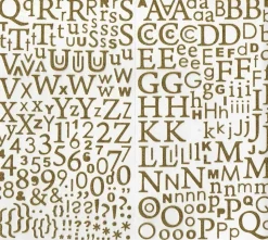 Stickers de Purpurina Mayúsculas Oro Artemio