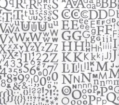 Stickers de Purpurina Mayúsculas Plata Artemio