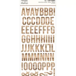 Stickers Foam Alfabeto Woods Hickory Color Vibe Simple Stories