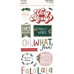 Stickers Foam Boho Christmas Simple Stories
