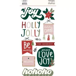 Stickers Foam Boho Christmas Simple Stories
