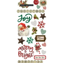 Stickers Foam Simple Vintage Dear Santa Simple Stories