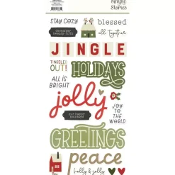 Stickers Foam The Holiday Life Simple Stories