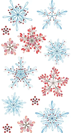 Stickers transparentes Copos de Nieve Christmas Berries Artemio