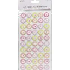 SUPER OFERTA **40%** Abecedario adhesivo Rings de chipboard Simply Creative