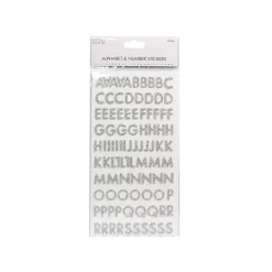 SUPER OFERTA **40%** Abecedario adhesivo Skinny de Glitter Silver Simply Creative