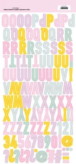 SUPER OFERTA **30%** Abecedario de chipboard Nosotras The Mint Feather