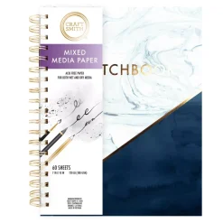 SUPER OFERTA **40%** Bloc de dibujo y Mixed Media Marble Sketchebook Craft Smith 19x23cm