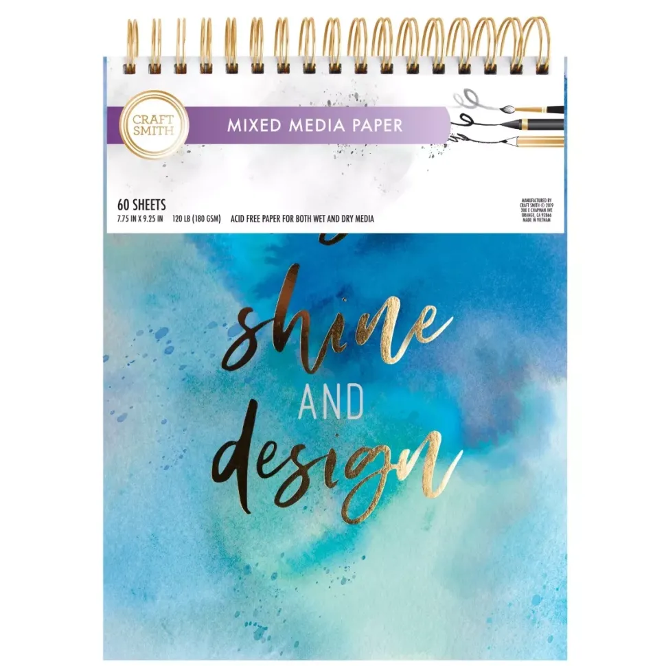 SUPER OFERTA **40%** Bloc de dibujo y Mixed Media Rise, shine and design Craft Smith 19x23cm