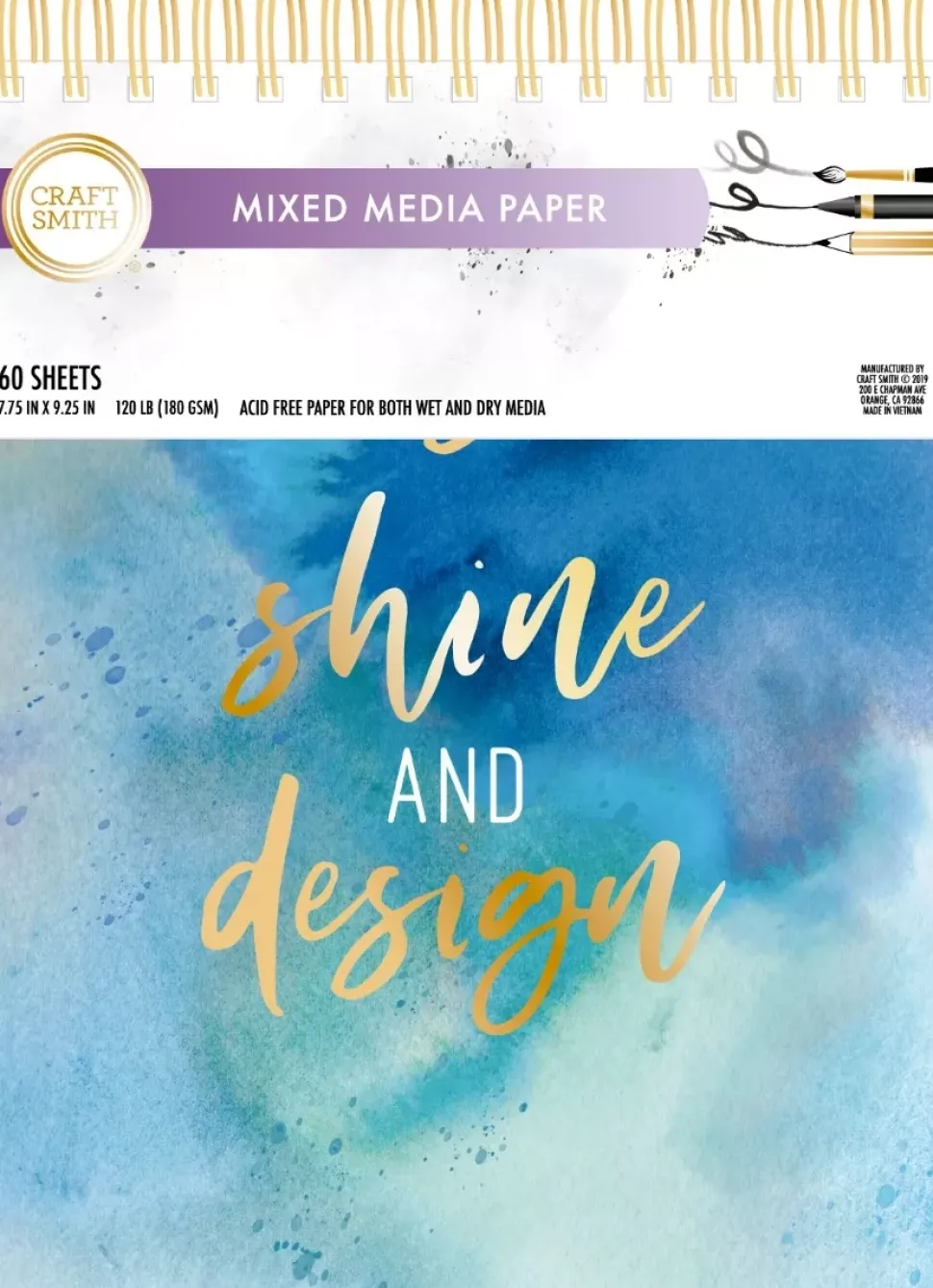 SUPER OFERTA **40%** Bloc de dibujo y Mixed Media Rise, shine and design Craft Smith 19x23cm