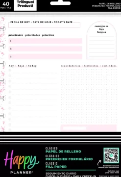 SUPER OFERTA **40%** Bloque de hojas Daily Check-in Classic Happy Planner