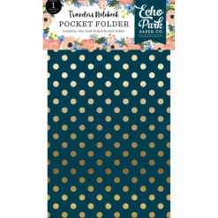 SUPER OFERTA **40%** Bolsillo azul Fancy Flora para Traveler's Notebook Echo Park